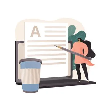 Copywriting abstract concept vector illustration. Illustrazione stock