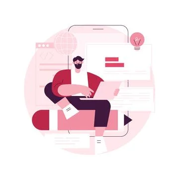 Copywriting abstract concept vector illustration. Stock Illustration