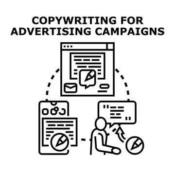 Copywriting for advertising campaign development concept イラスト素材