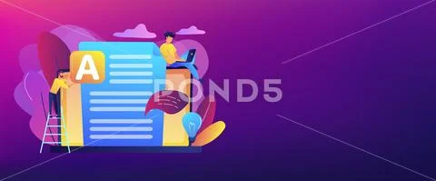 Copywriting concept banner header. Stock Illustration