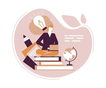 Copywriting concept - flat design style colorful illustration Stock Illustration