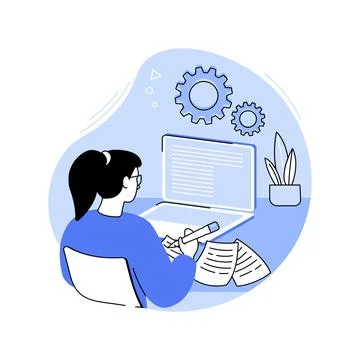Copywriting isolated cartoon vector illustrations. Stock Illustration