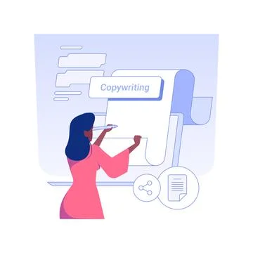 Copywriting isolated concept vector illustration. Stock Illustration