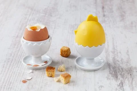 Coque egg for breakfast Stock Photos