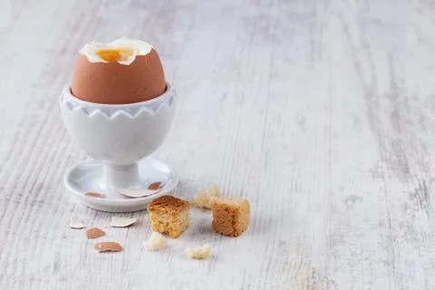 Coque egg for breakfast Stock Photos