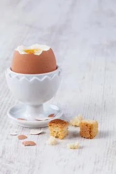 Coque egg for breakfast Stock Photos
