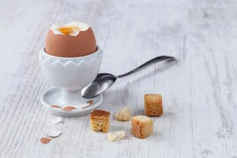 Coque egg for breakfast Stock Photos
