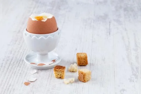 Coque egg for breakfast Stock Photos
