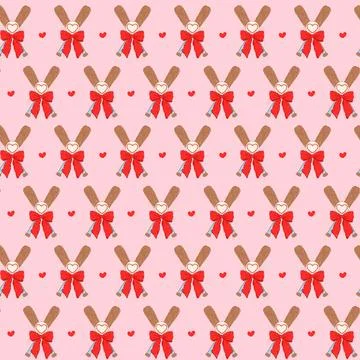 Coquette Baseball Seamless Pattern Crossed Bat and Heart Stitched Ball Red .. Stock Illustration
