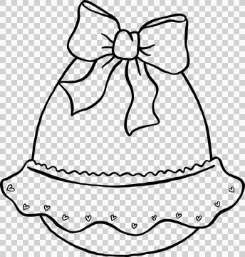 Coquette Easter Egg with Bow and Rococo Skirt Outline Illustrazione stock