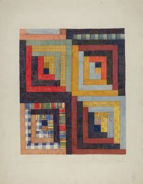 Cora Parker, Patchwork Quilt, 1935 1942 Patchwork Quilt Copyright: xpiemag... 写真素材