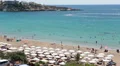 Coral Bay is beach visited by tourists and locals alike. Peyia, Paphos, Cyprus HD Footage