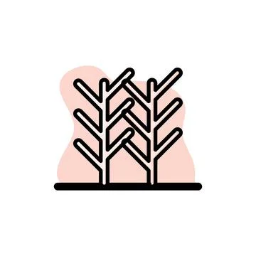 Coral Bleaching Icon Conceptual Vector Design Illustration Stock Illustration
