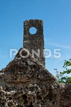 Coral castle telescope Stock Photos