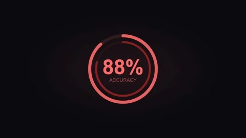 Coral circular progress displaying percentage ring metrics. Professional motion Stock Footage 342625651