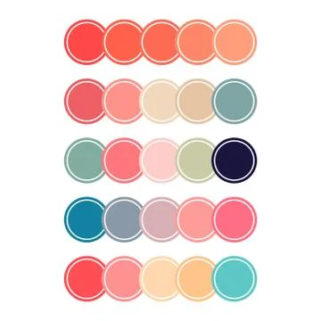 Coral color sets Stock Illustration