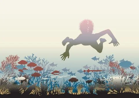 Coral discovery Stock Illustration