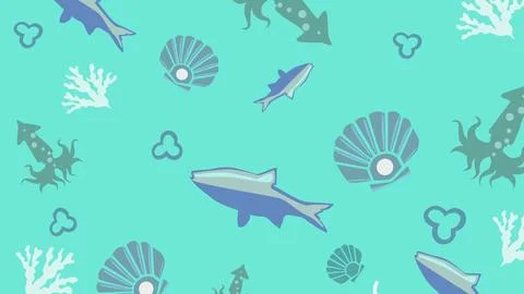 Coral Fish Background Stock Illustration
