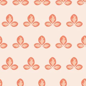 Coral Leaves repeat pattern. Vector seamless pattern. Stock Illustration