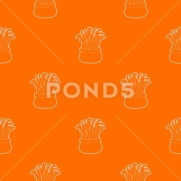 Coral pattern vector orange Stock Illustration