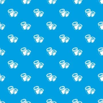 Coral pattern vector seamless blue Illustrazione stock