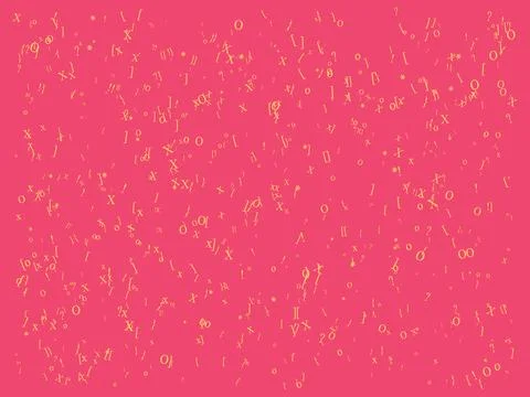Coral Pink Comic Core Abstract Text Pattern Background Stock Illustration