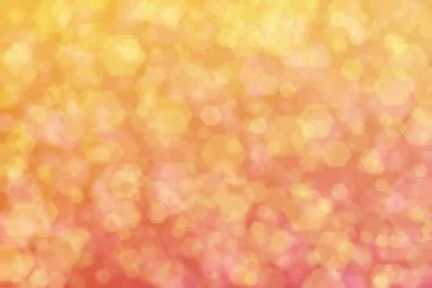 Coral pink to saffron mango abstract defocused background with hexagon shape  Stock Illustration
