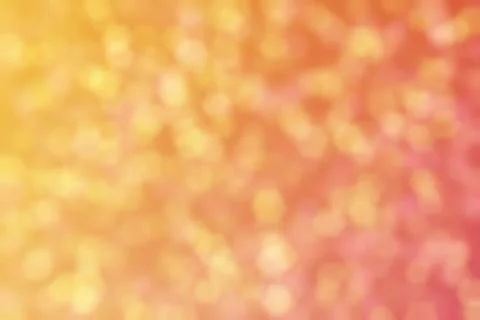 Coral pink to saffron mango abstract defocused background, hexagon shape boke Stock Illustration