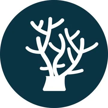 Coral reef  design icon Stock Illustration