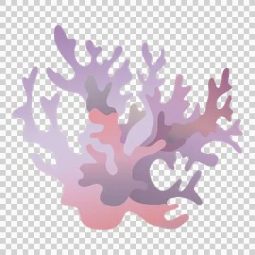A coral reef isolated on transparency background Stock Illustration