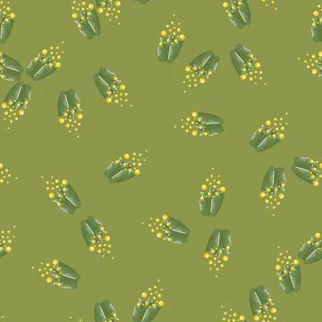 Coral reef seamless pattern with bubbles. Marine plants background. Vector il Stock Illustration