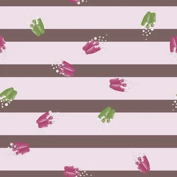 Coral reef seamless pattern with bubbles. Marine plants background. Vector il Illustrazione stock