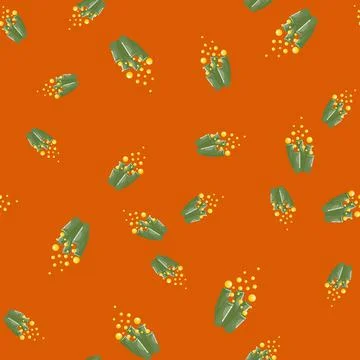 Coral reef seamless pattern with bubbles. Marine plants background. Vector il Stock Illustration