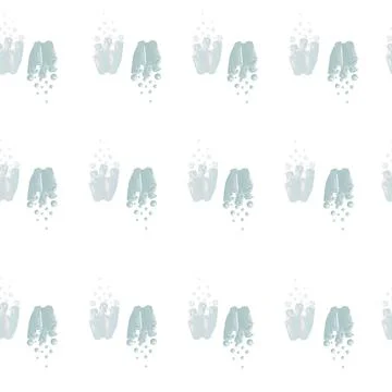 Coral reef seamless pattern with bubbles. Marine plants background. Vector il Stock Illustration