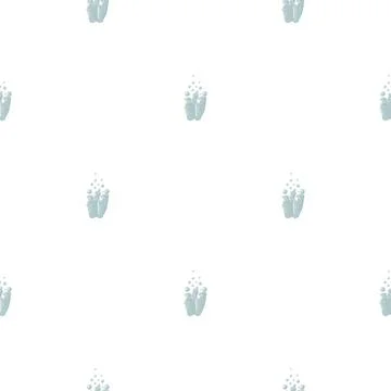 Coral reef seamless pattern with bubbles. Marine plants background. Vector il Stock Illustration