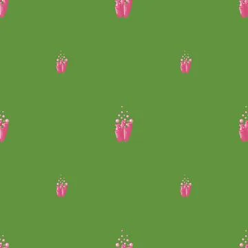 Coral reef seamless pattern with bubbles. Marine plants background. Vector il Stock Illustration