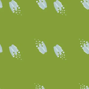 Coral reef seamless pattern with bubbles. Marine plants background. Vector il Illustrazione stock