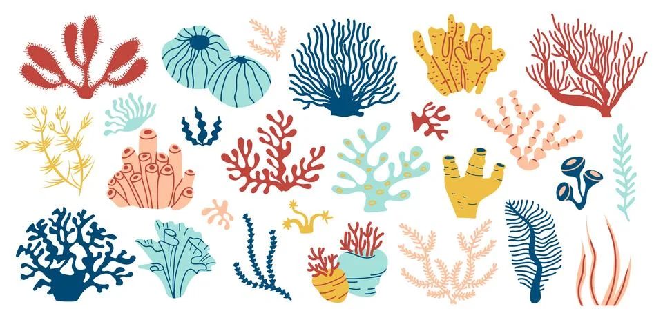 Coral set Stock Illustration