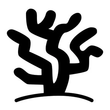 Coral solid icon. Seaweed vector illustration isolated on white. Alga glyph 스톡 일러스트