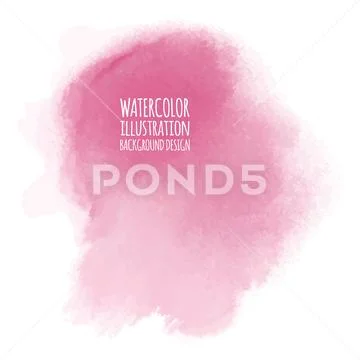 Coral watercolor background Stock Illustration