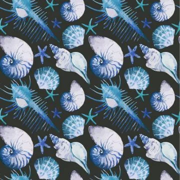 Corals with shells and crabs Illustrazione stock