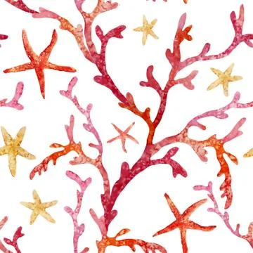 Corals with shells and crabs Stock-Illustration