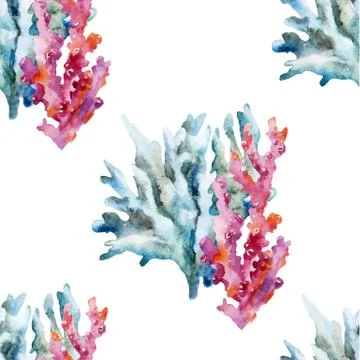 Corals with shells and crabs 스톡 일러스트