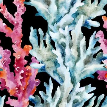 Corals with shells and crabs Stock-Illustration