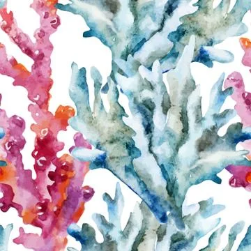 Corals with shells and crabs Stock-Illustration