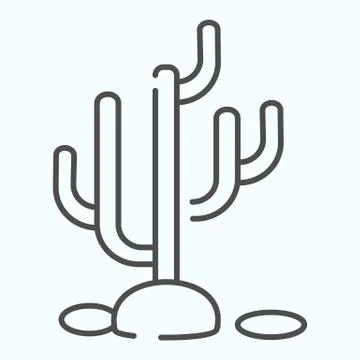 Corals thin line icon. Sea Underwater World Plants illustration isolated on Stock Illustration