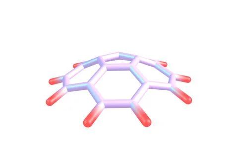 Corannulene molecule isolated on white Stock Illustration