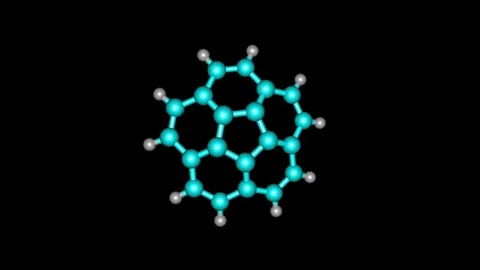 Corannulene molecule rotating video Full HD Stock Footage 272447902