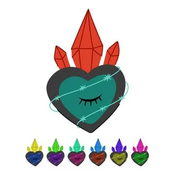 Corazon mexican heart vector cartoon graphic Stock Illustration