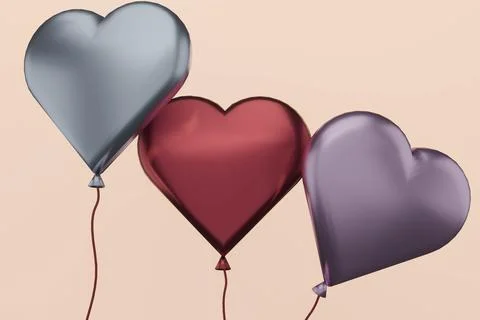 Corazones render 3D Stock Illustration